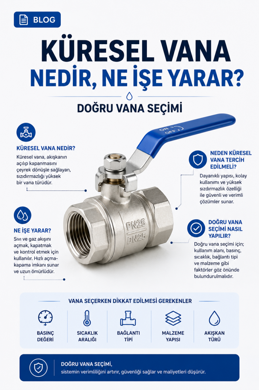 Küresel Vana Nedir, Ne İşe Yarar? Doğru Vana Seçimi