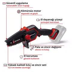 Einhell Ge-Ps 18/15 Li Bl - Solo Akülü Zincirli Dal Budama Testeresi (4600040)