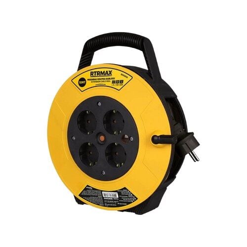 Rtrmax REM3010 Makaralı Uzatma Kablosu El Tipi 3 x 1.0 mm - 10 Mt