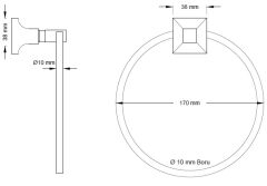 SL 41007-K Karlim® Salda Serisi Yuvarlak Havluluk GOLD