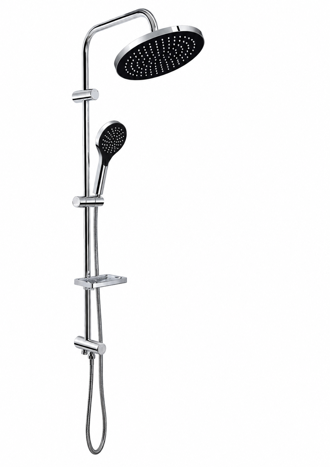 KDR 10.13 Karlim® Kontra Point Tepe Duş  Set Chrome-Black