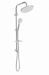KDR 10.22.C Karlim® Kontra Point Tepe Duş  Set White-White Krom Boru & Krom Spiral