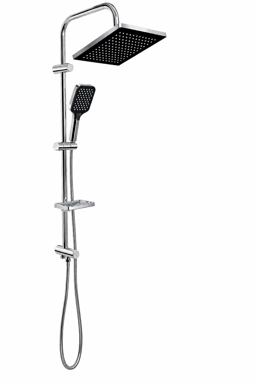KDR 20.13 Karlim® Neta Point Tepe Duş  Set Chrome-Black