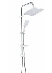 KDR 20.22.C Karlim® Kontra Point Tepe Duş  Set White-White Krom Boru & Krom Spiral