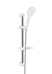 KDS 10.22.C Karlim® Kontra Point Sürgülü Duş Set White-White Krom Boru & Krom Spiral