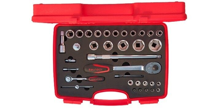 İzeltaş 1113001038 1/4''-1/2'' Altı Köşe Lokma Anahtar Takımı 35 Parça