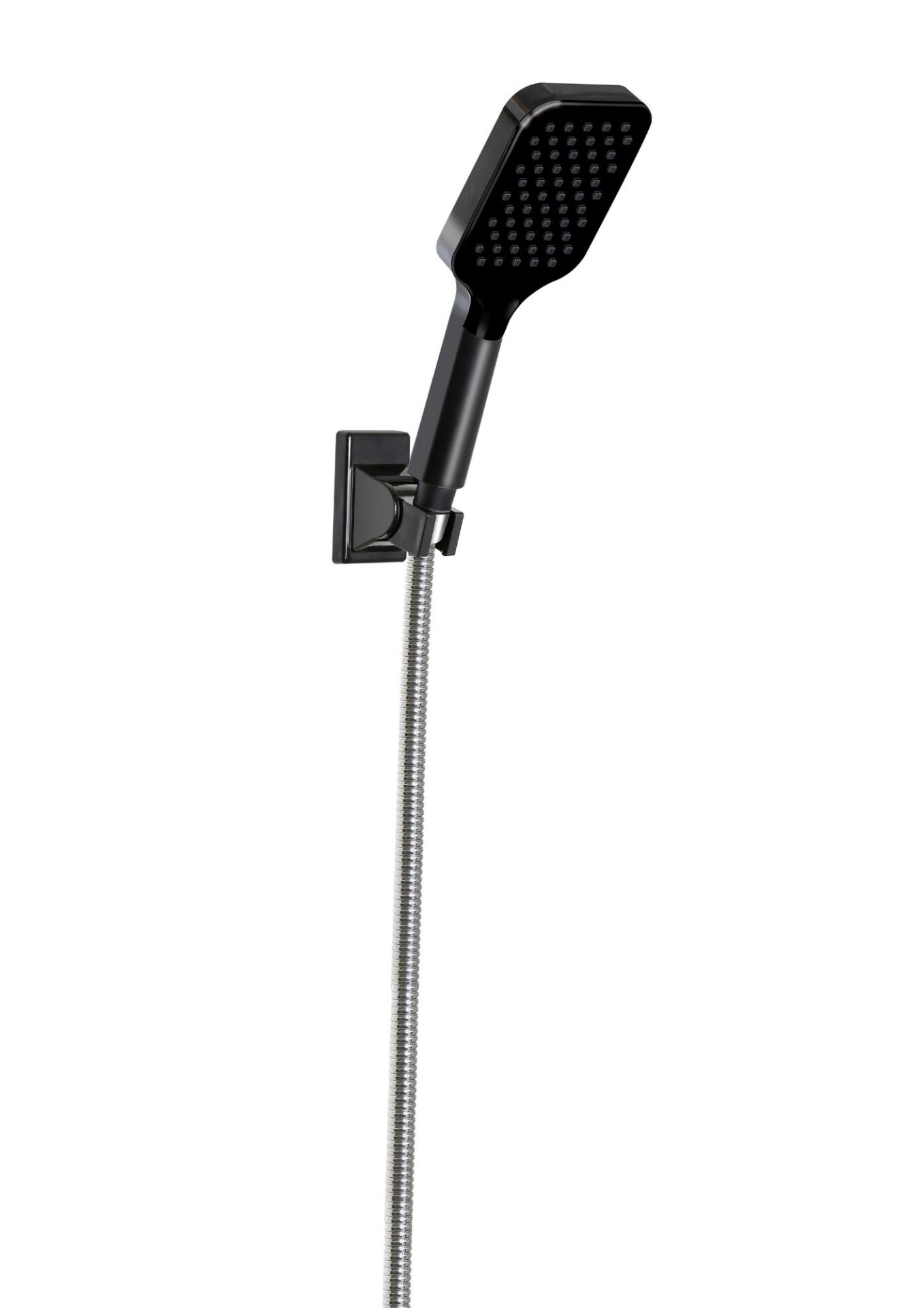 KDM 20.33.C Karlim® Neta Point Mafsallı Duş  Set Black- Black Krom Spiral