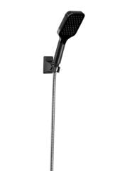 KDM 20.33.C Karlim® Neta Point Mafsallı Duş  Set Black- Black Krom Spiral