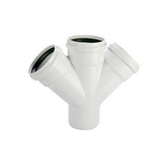 PVC ÇİFT ÇATAL 45°