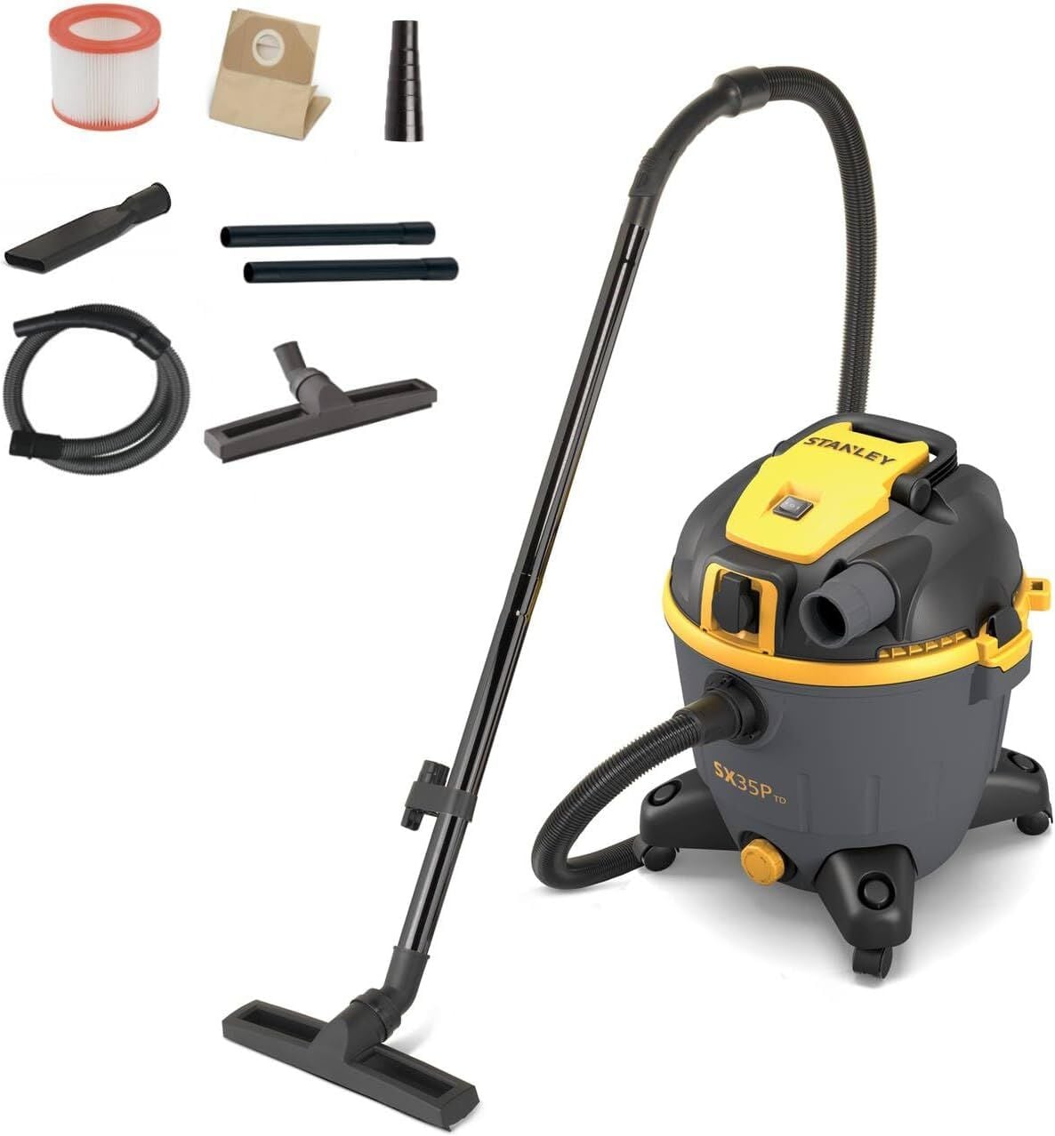 Stanley SXVC35PTDE 1600 W 35 LT Islak/Kuru Elektrikli Süpürge