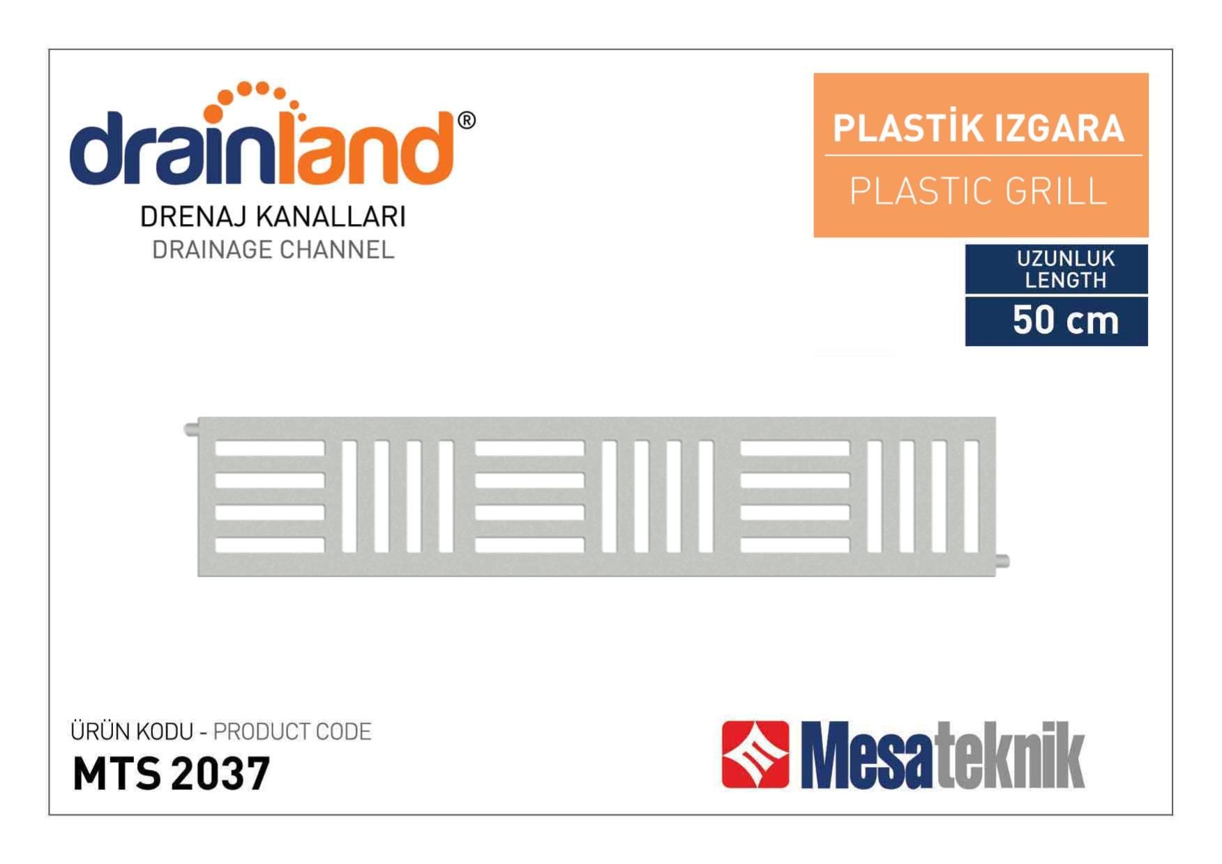 MODÜLER PLASTİK KANAL IZGARASI 100*500