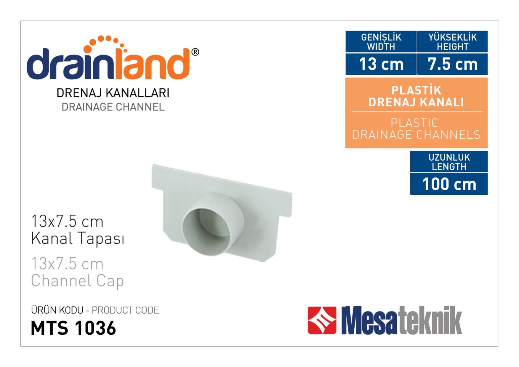 MODÜLER KANAL YAN KAPAK 130*500-Ø50