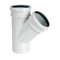 Pvc Tek Çatal 45°