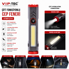 Vip-Tec Çift Fonksiyonlu Cep Feneri Vt891214