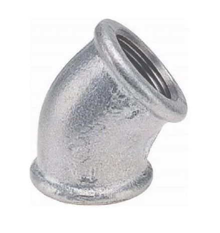 Trakya Döküm Galvaniz Açık Dirsek 45°