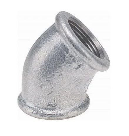 Trakya Döküm Galvaniz Açık Dirsek 45°