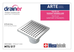 Mesa Alttan Ø70 Mm Çıkışlı 15*15 Yer Süzgeçi