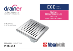 ALTTAN Ø50 MM ÇIKIŞLI 15*15 YER SÜZGEÇİ