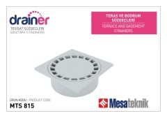 Mesa Teras Süzgeçi Alttan Çıkış  20X20 Ø70 Mm