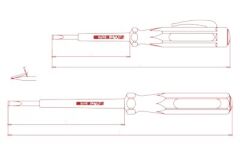 İzeltaş 4550170190 Elektrik Kontrol Kalemi (Düz Uçlu) 190 mm