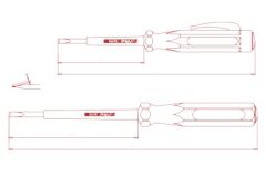İzeltaş 4550170135 Elektrik Kontrol Kalemi (Düz Uçlu) 135 mm