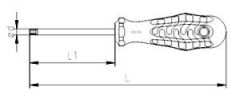 İzeltaş 4776180025 Delikli Torx Uçlu Tornavida TR25