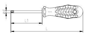 İzeltaş 4776180027 Delikli Torx Uçlu Tornavida TR27