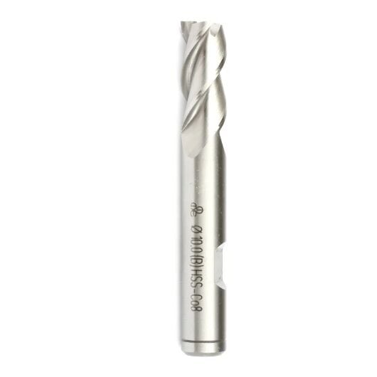 Makina Takım HSS-E (%8 Co) DIN 844 Silindirik Saplı Parmak Freze - Kısa BN 13 mm