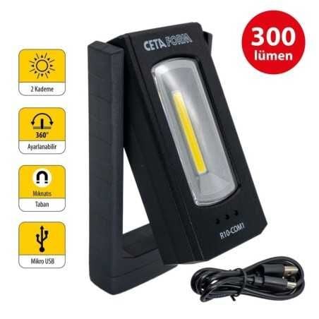 R10-COM1 ŞARJLI LED KOMPAKT ÇALIŞMA LAMBASI