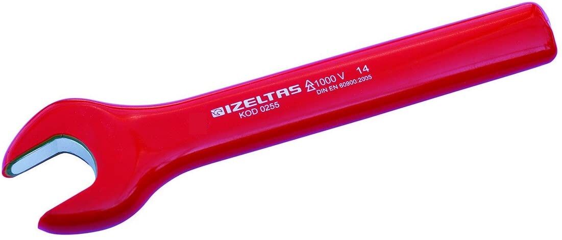 İzeltaş 0255010012 Süper İzole Çatal Bir Ağız Anahtar 12 mm