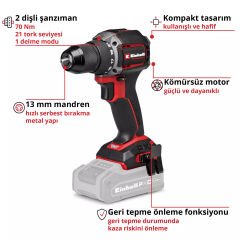 TP-CD 18/70 C Lİ-BL Professıonal Akülü Matkap (4514335)
