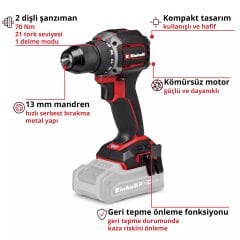 Einhell Tp-Cd 18/70 C Li-Bl Professıonal Akülü Matkap (4514335)