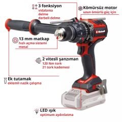 Einhell Tp-Cd 18/120 Li-İ Bl-Solo -Professıonal Akülü Darbeli Matkap (4514310)