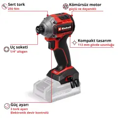 Einhell Tp-Cı 18/250-C Li Bl - Solo Professıonal Akülü Torklu Vidalama (4510095)