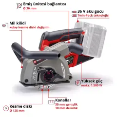 Einhell Tp-Ma 36/30 Li Bl - Solo Professıonal Akülü Kanal Açma Makinesi (4350800)